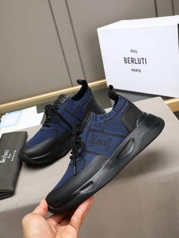 Berluti Shadow Technical Knit Sneaker – Navy Blue & Black (7) Berluti Shadow Technical Knit Sneaker – Navy Blue & Black