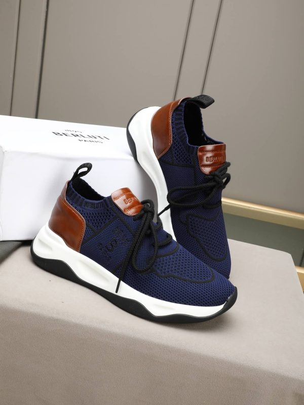 Berluti Shadow Technical Knit Sneaker – Navy Blue & Brown (6) Berluti Shadow Technical Knit Sneaker – Navy Blue & Brown