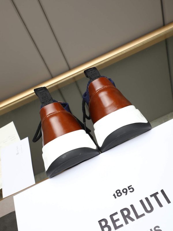 Berluti Shadow Technical Knit Sneaker – Navy Blue & Brown (9) Berluti Shadow Technical Knit Sneaker – Navy Blue & Brown