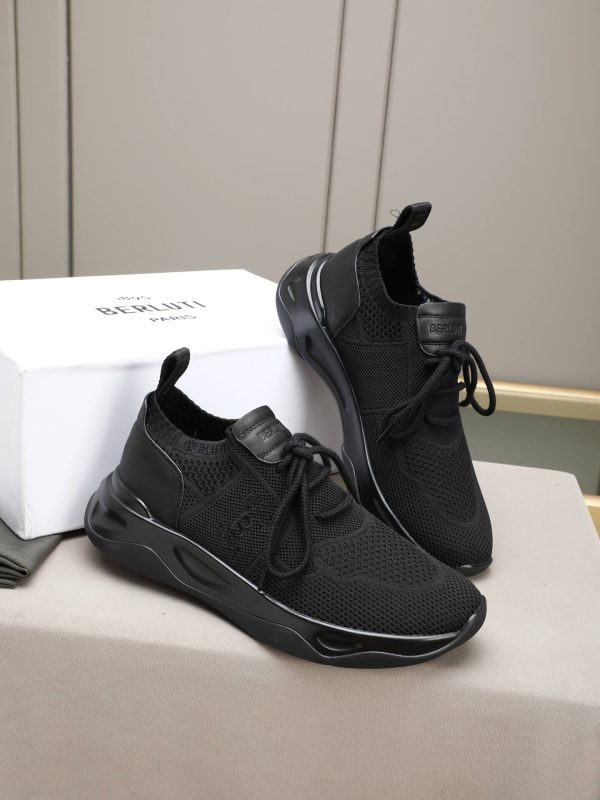 Berluti Shadow Technical Knit Sneaker – Triple Black (8) Berluti Shadow Technical Knit Sneaker – Triple Black