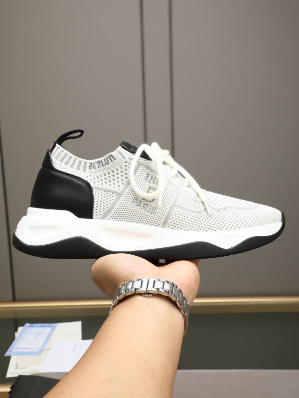 Berluti Shadow Technical Knit Sneaker – White & Black (2) Berluti Shadow Technical Knit Sneaker – White & Black
