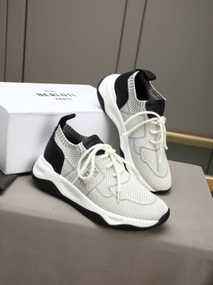 Berluti Shadow Technical Knit Sneaker – White & Black (8) Berluti Shadow Technical Knit Sneaker – White & Black