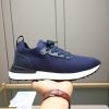 Brunello Cucinelli Stretch-Knit Runner Sneakers – Navy Blue