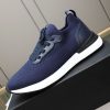 Brunello Cucinelli Stretch-Knit Runner Sneakers – Navy Blue