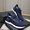 Brunello Cucinelli Stretch-Knit Runner Sneakers – Navy Blue