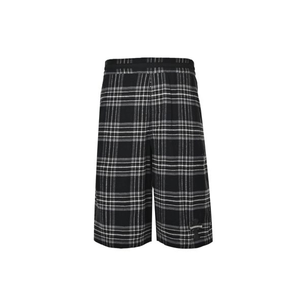 Chrome Hearts 'After School' Flannel Shorts- Black and white plaid (10) Chrome Hearts 'After School' Flannel Shorts- Black and white plaid