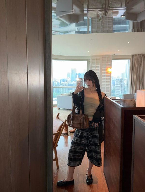 Chrome Hearts 'After School' Flannel Shorts- Black and white plaid (2) Chrome Hearts 'After School' Flannel Shorts- Black and white plaid