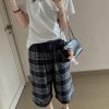 Chrome Hearts 'After School' Flannel Shorts- Black and white plaid (3) Chrome Hearts 'After School' Flannel Shorts- Black and white plaid