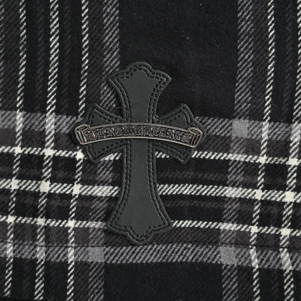Chrome Hearts 'After School' Flannel Shorts- Black and white plaid (4) Chrome Hearts 'After School' Flannel Shorts- Black and white plaid