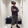 Chrome Hearts 'After School' Flannel Shorts- Black and white plaid (5) Chrome Hearts 'After School' Flannel Shorts- Black and white plaid