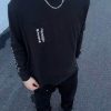 Chrome Hearts Phantom Cross Sanskrit Arm Long Sleeve Shirt- Black
