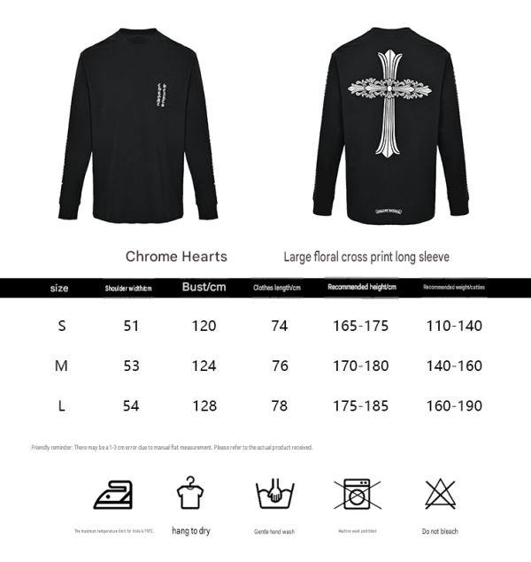 Chrome Hearts Phantom Cross Sanskrit Arm Long Sleeve Shirt- White (1) Chrome Hearts Phantom Cross Sanskrit Arm Long Sleeve Shirt- White