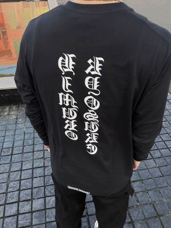 Chrome Hearts × Kyosuke Himuro Vertical Logo Long Sleeve Tee- Black
