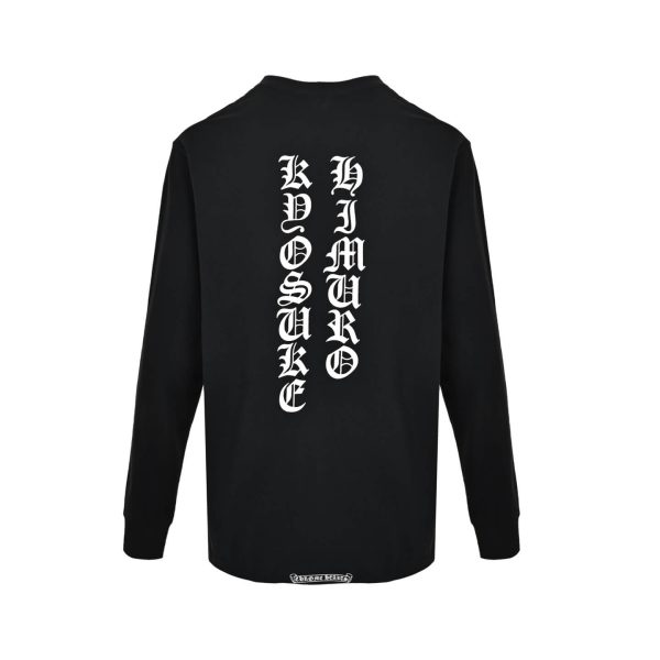 Chrome Hearts × Kyosuke Himuro Vertical Logo Long Sleeve Tee- Black