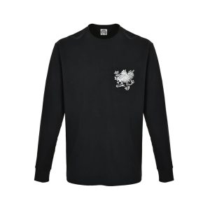 Chrome Hearts × Kyosuke Himuro Vertical Logo Long Sleeve Tee- Black
