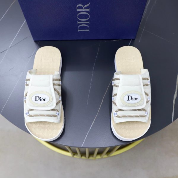 Dior Aqua Mule – Beige Padded Technical Fabric & Grained Calfski (7) Dior Aqua Mule – Beige Padded Technical Fabric & Grained Calfski