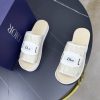 Dior Aqua Mule – Beige & White Dior Oblique Jacquard Script Medallion