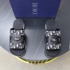 Dior Aqua Mule – Black & White Dior Oblique Jacquard Script Medallion