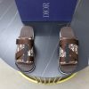 Dior Aqua Mule – Brown & Beige Dior Oblique Jacquard