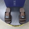 Dior Aqua Mule – Brown Padded Technical Fabric & Grained Calfskin