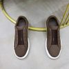 FENDI City Nubuck Slip-On Sneaker – Brown & Natural Tan