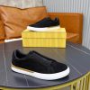FENDI City Suede Slip-On Sneaker – Black & Natural Tan (1) FENDI City Suede Slip-On Sneaker – Black & Natural Tan