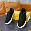 FENDI City Suede Slip-On Sneaker – Black & Natural Tan (8) FENDI City Suede Slip-On Sneaker – Black & Natural Tan