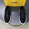 FENDI City Suede Slip-On Sneaker – Black & Natural Tan (9) FENDI City Suede Slip-On Sneaker – Black & Natural Tan