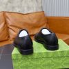 Gucci Web Detail Derby Shoes – Matte Black Calfskin (2) Gucci Web Detail Derby Shoes – Matte Black Calfskin