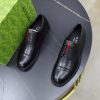Gucci Web Detail Derby Shoes – Matte Black Calfskin (3) Gucci Web Detail Derby Shoes – Matte Black Calfskin