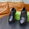 Gucci Web Detail Derby Shoes – Matte Black Calfskin (6) Gucci Web Detail Derby Shoes – Matte Black Calfskin
