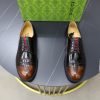 Gucci Web Detail Derby Shoes – Moka Brown Patina Leather