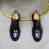 Gucci Web Detail Derby Shoes – Polished Black Leather (2) Gucci Web Detail Derby Shoes – Polished Black Leather