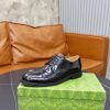 Gucci Web Detail Derby Shoes – Polished Black Leather (3) Gucci Web Detail Derby Shoes – Polished Black Leather