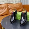 Gucci Web Detail Derby Shoes – Polished Black Leather (7) Gucci Web Detail Derby Shoes – Polished Black Leather