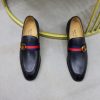 Gucci Web & Double G Loafers – Black Leather Blue & Red Web (1) Gucci Web & Double G Loafers – Black Leather Blue & Red Web