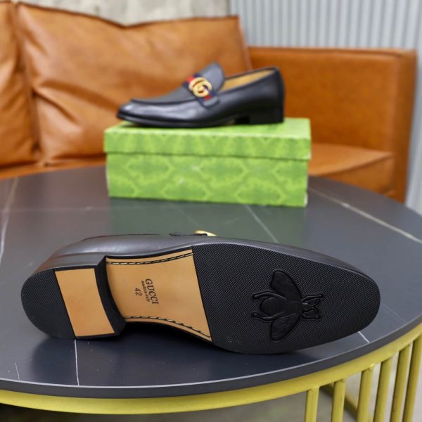 Gucci Web & Double G Loafers – Black Leather Blue & Red Web (7) Gucci Web & Double G Loafers – Black Leather Blue & Red Web