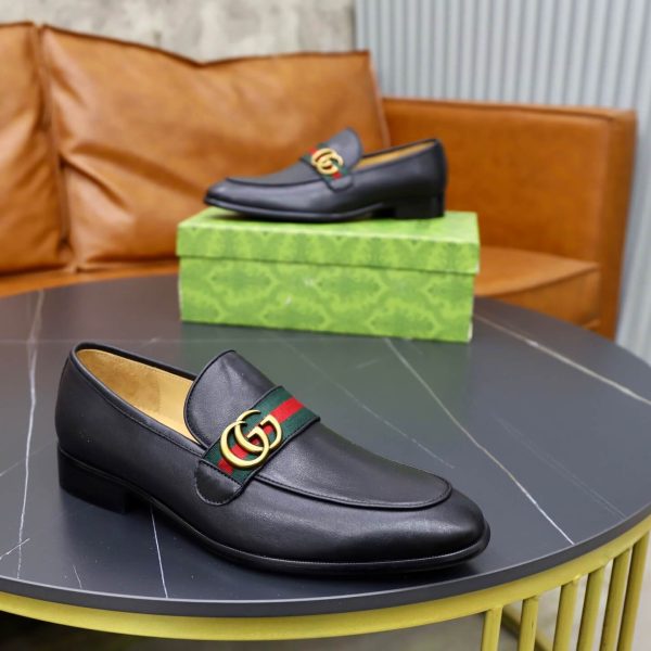 Gucci Web & Double G Loafers – Smooth Black Leather (2) Gucci Web & Double G Loafers – Smooth Black Leather