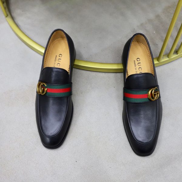 Gucci Web & Double G Loafers – Smooth Black Leather (4) Gucci Web & Double G Loafers – Smooth Black Leather