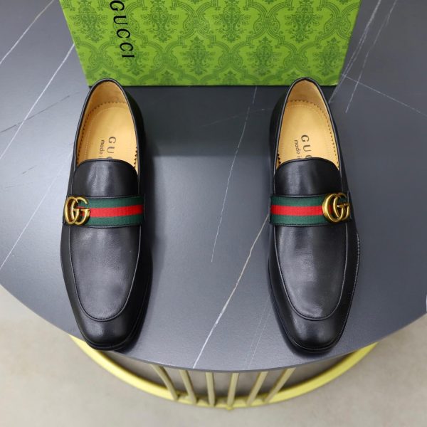 Gucci Web & Double G Loafers – Smooth Black Leather (9) Gucci Web & Double G Loafers – Smooth Black Leather