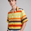 Loewe Fading Stripe Short-Sleeve Shirt- Orange (1) Loewe Fading Stripe Short-Sleeve Shirt- Orange