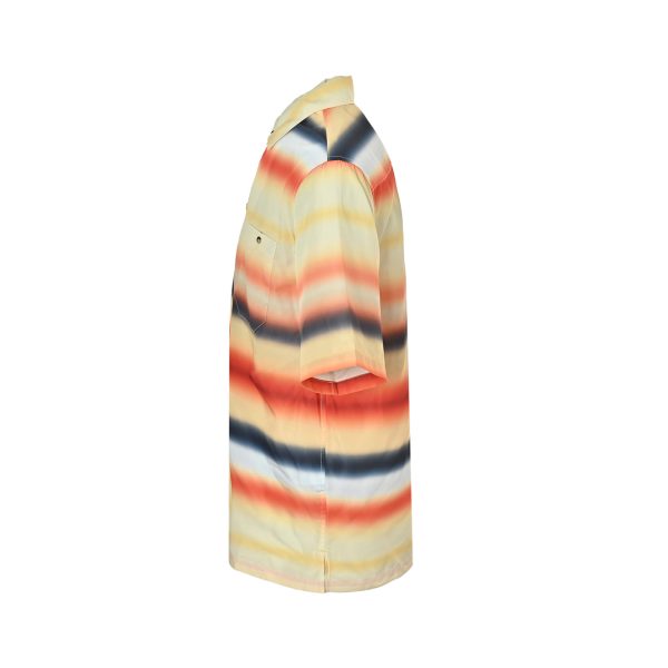 Loewe Fading Stripe Short-Sleeve Shirt- Orange (6) Loewe Fading Stripe Short-Sleeve Shirt- Orange