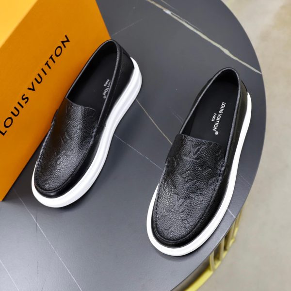 Louis Vuitton Beverly Hills Loafer – Black Monogram Grained Calf Leather (4) Louis Vuitton Beverly Hills Loafer – Black Monogram Grained Calf Leather