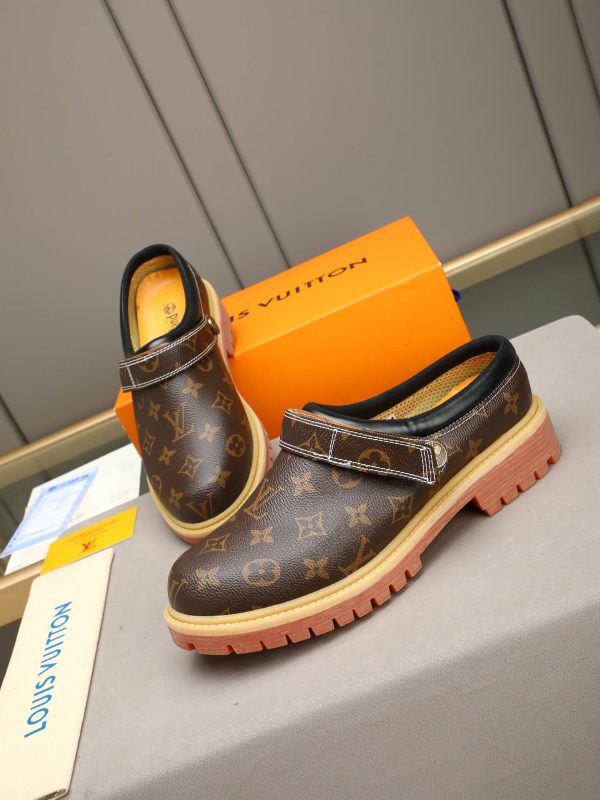 Louis Vuitton Classic Dark Monogram Lug-Sole Mule (1) Louis Vuitton Classic Dark Monogram Lug-Sole Mule