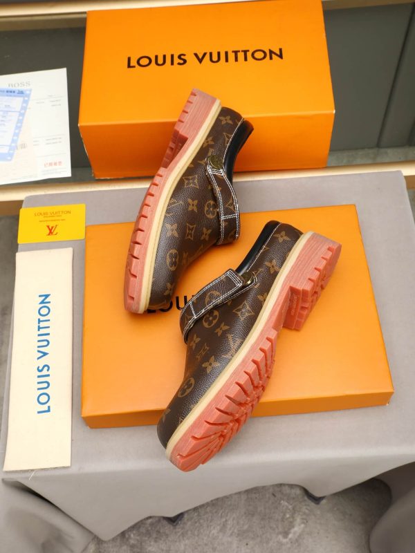 Louis Vuitton Classic Dark Monogram Lug-Sole Mule (3) Louis Vuitton Classic Dark Monogram Lug-Sole Mule