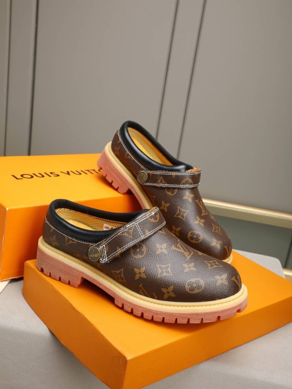 Louis Vuitton Classic Dark Monogram Lug-Sole Mule (4) Louis Vuitton Classic Dark Monogram Lug-Sole Mule