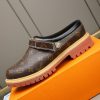 Louis Vuitton Classic Dark Monogram Lug-Sole Mule (8) Louis Vuitton Classic Dark Monogram Lug-Sole Mule