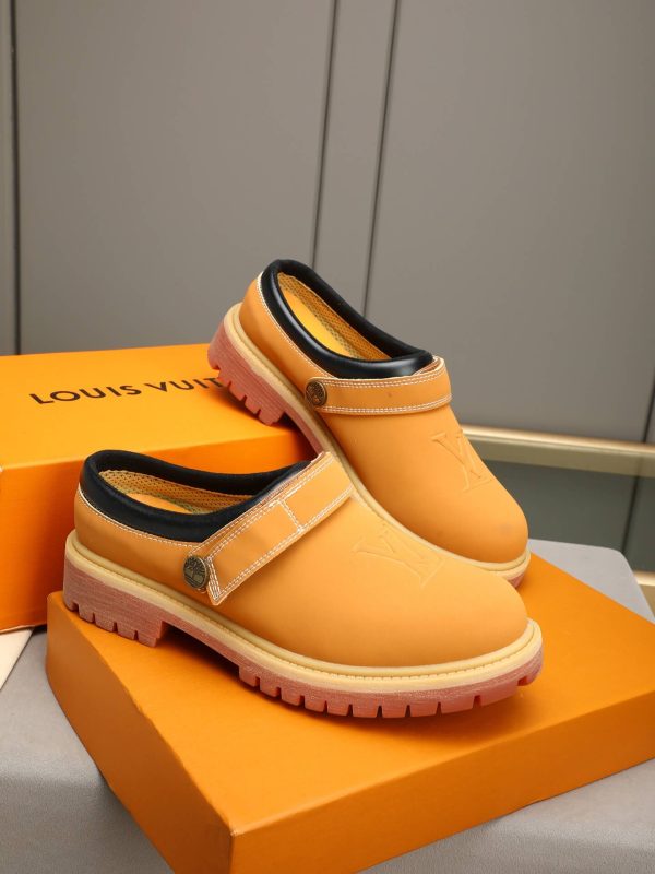 Louis Vuitton Embossed LV Lug-Sole Mule – Wheat & Gum