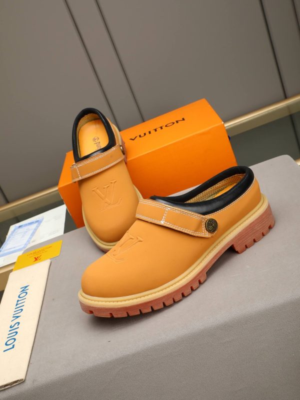 Louis Vuitton Embossed LV Lug-Sole Mule – Wheat & Gum