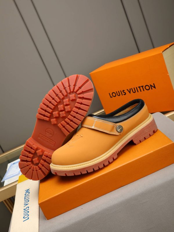 Louis Vuitton Embossed LV Lug-Sole Mule – Wheat & Gum
